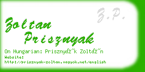 zoltan prisznyak business card